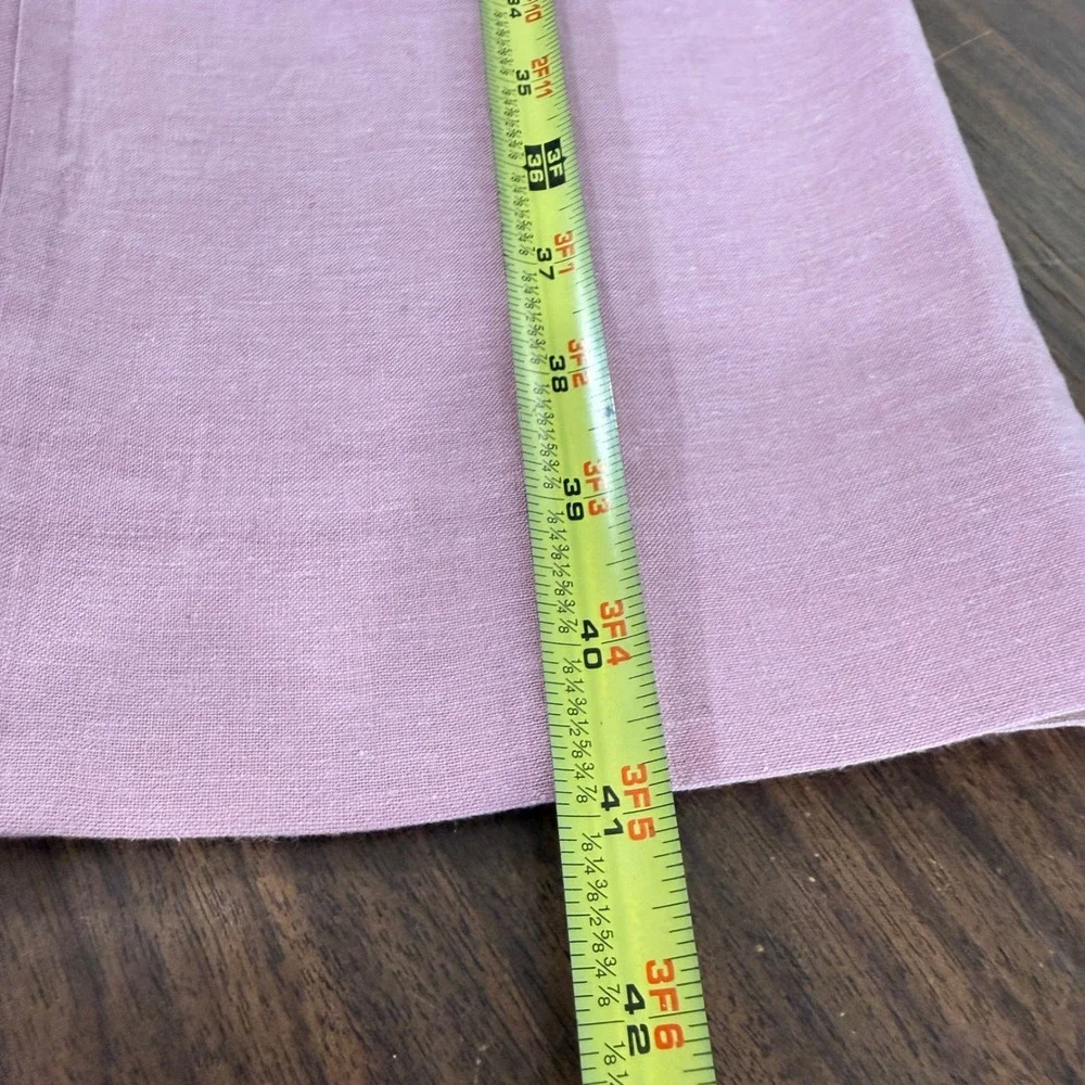 NEW Joseph Abboud Dress Pants Mens 44x30 Trousers Pink Linen Blend Slim Fit Flat - Picture 9 of 14